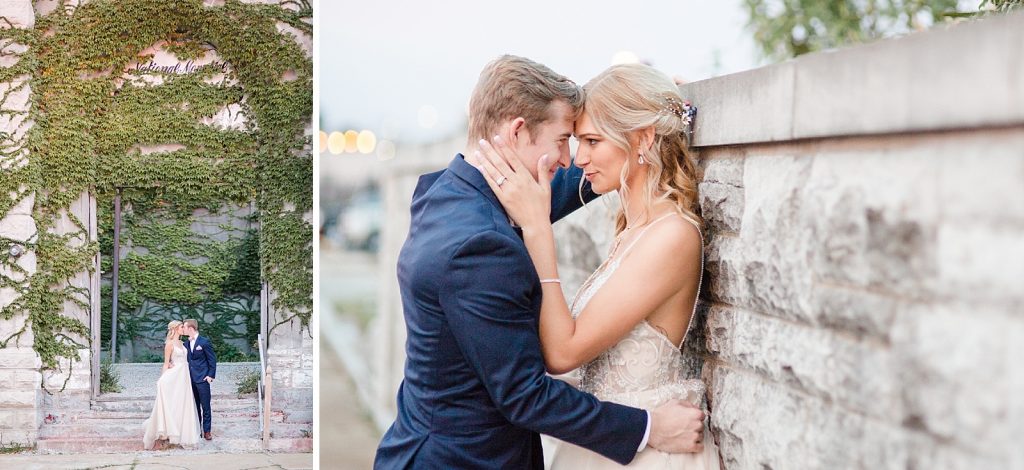 downtown St. Louis wedding portraits with MO wedding photographer HollyBerry Studio
