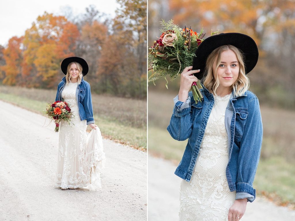 bride with black hat photographed by wedding photographer Hollyberry Studio