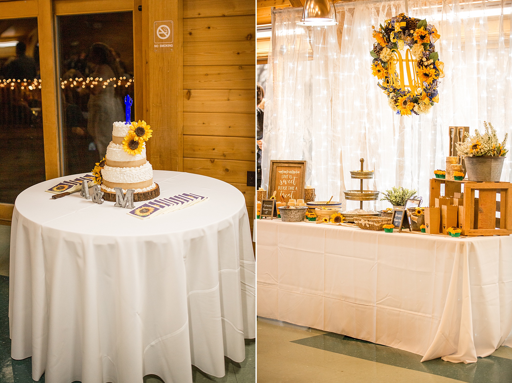 wedding reception at Quail Ridge Lodge