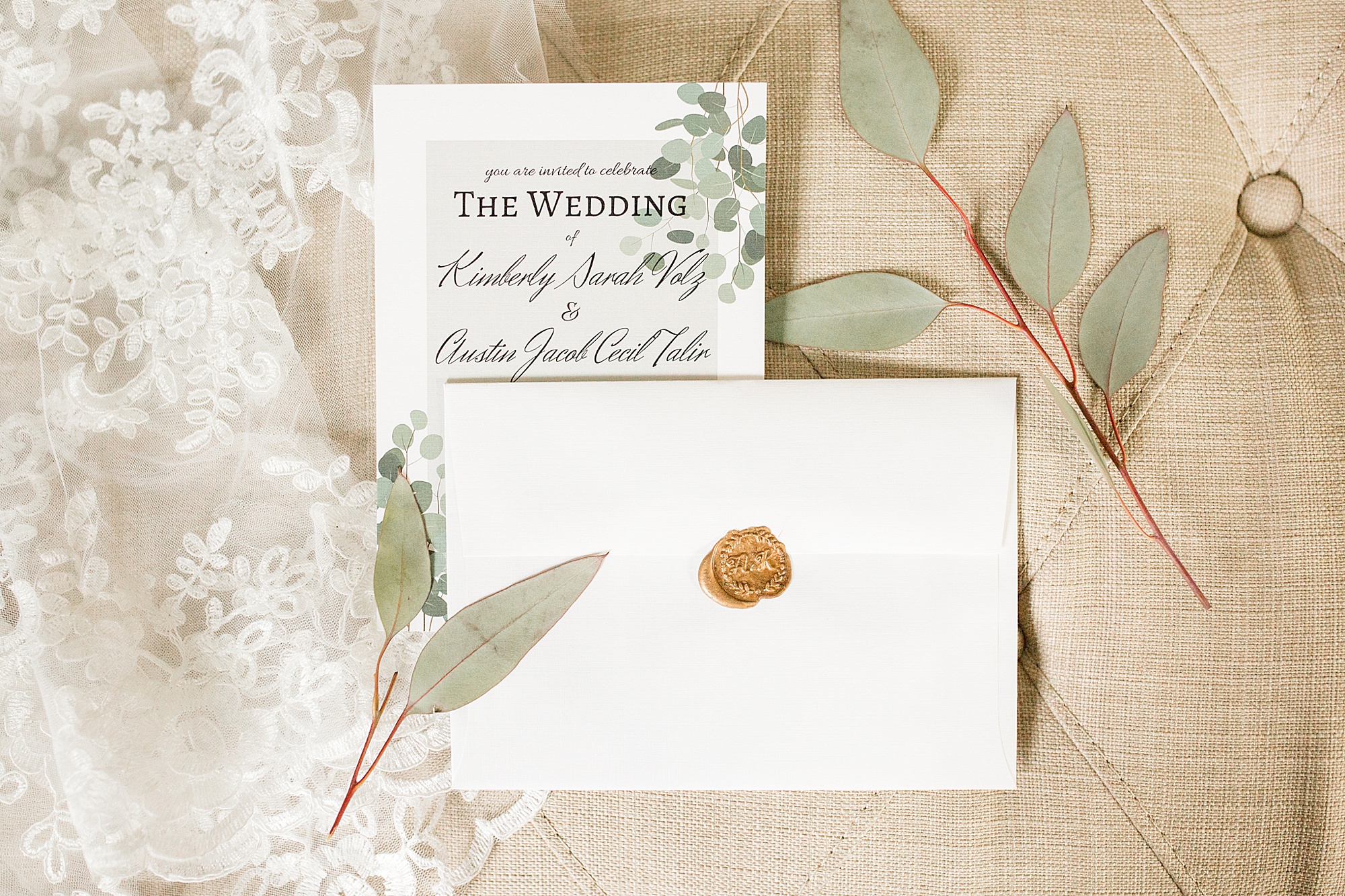 wedding invitation for Winfield MO wedding