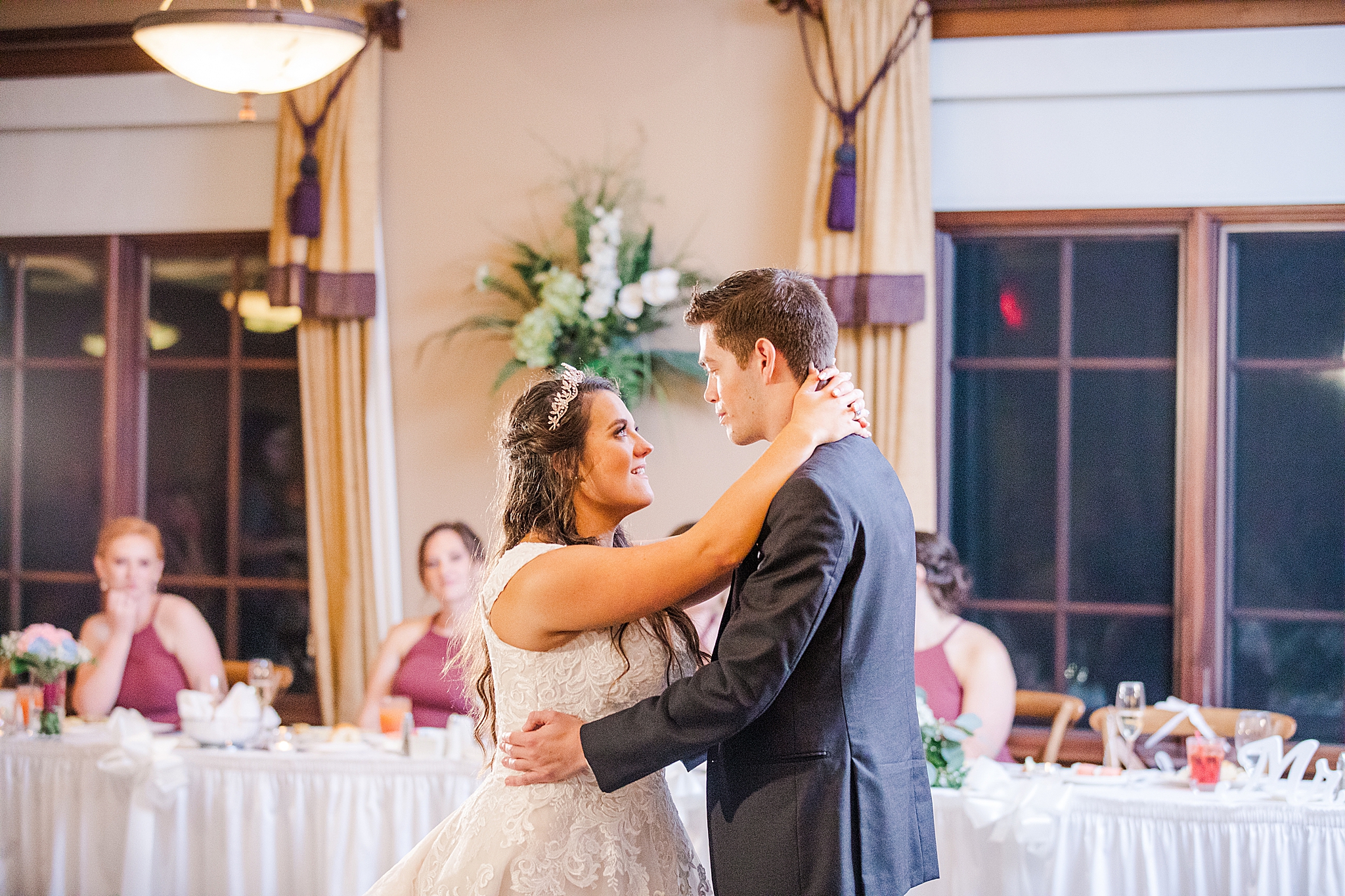 bride and groom have first dance at Old Hickory Golf Club