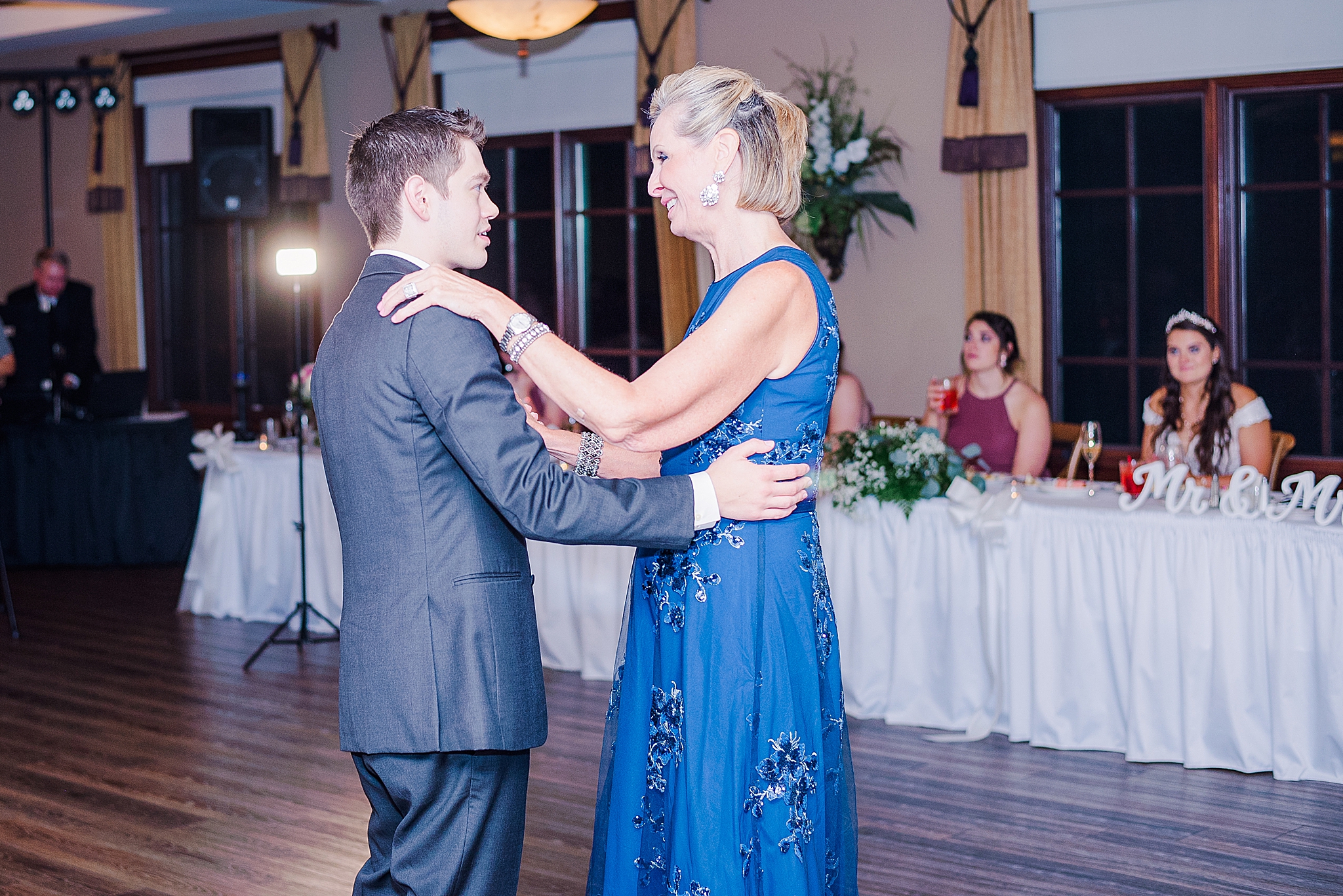 groom and mom dance during St. Peters MO wedding reception